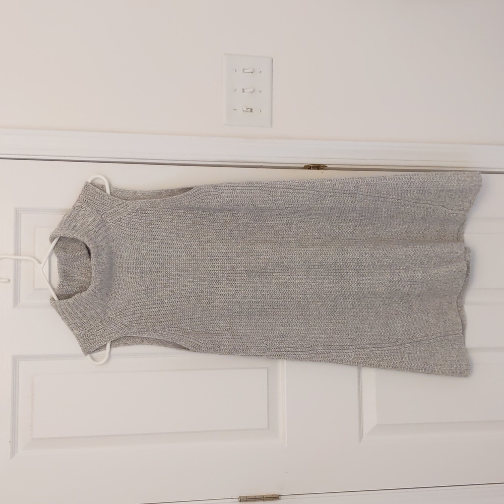 Light Gray Mockneck Sweater Dress